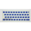 ZX Spectrum 16k/48k keyboard mat replacement Glow-in-the-dark BLUE