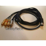 Commodore C64, C128 High Quality S-VIDEO HD & Composite Video Cable TV GOLD RCA