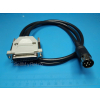AMIGA 500 600 1200 4000 VIDEO CABLE DB23 FEMALE + HOOD DIN 6 PIN 1084P 1084S 2MT