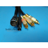 Video cable S-VIDEO CVBS LCA 2x Audio C64 - Commodore 64 cable 75Ohm RCA GOLD HQ