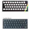 ZX Spectrum 16K / 48K Keyboard Faceplate Black & Keyboard Mat Color Gray