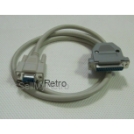 AMIGA 500 600 1200 4000 VIDEO CABLE DB23 FEMALE + HOOD VGA (1mt professional cable)